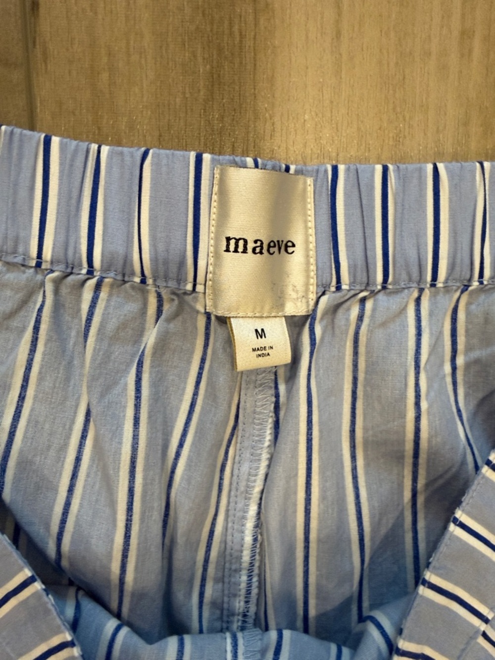 Anthropologie Maeve Cotton Striped Eyelet Wide Leg Pants. NEW without tags. - Picture 13 of 16